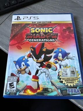 Sony PS5 Sonic & Shadow Generations - Blue Case with Red and Black Cover Art